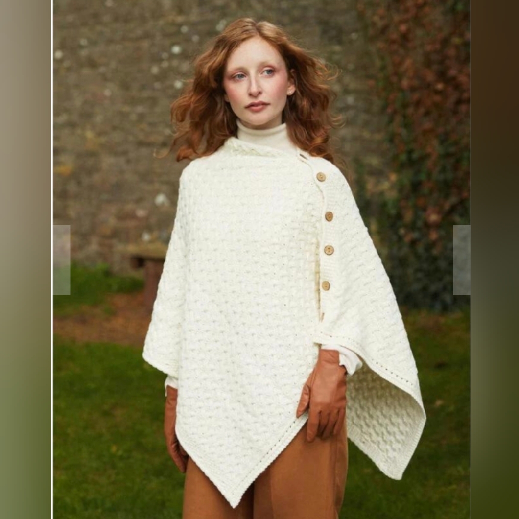 Aran Convertible Poncho, Size Os, Nwt